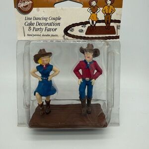 Vintage Wilton Line Dancing Couple Cake Topper Figurine 2113-360 90s New NOS